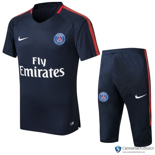 Camiseta Entrenamiento Paris Saint Germain Conjunto Completo 2017-18 Azul